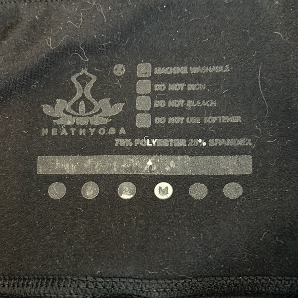 Basic Black yoga pants by HEATHYOGA size Medium - Picture 3 of 4